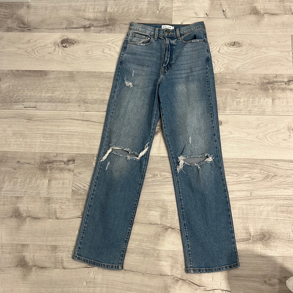 Windsor straight leg jeans with rips